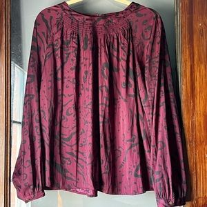 Plum buttery smooth silk blouse